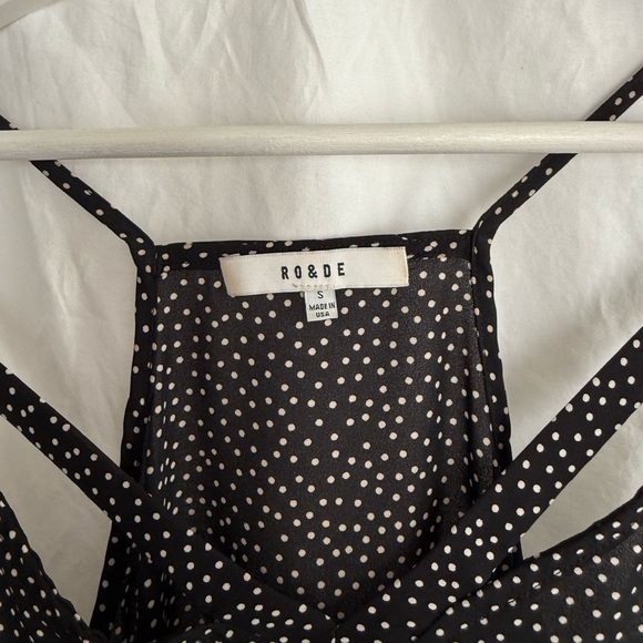 Anthropologie Ro & De flowy tank with black polka dots Size Small - Picture 6 of 12